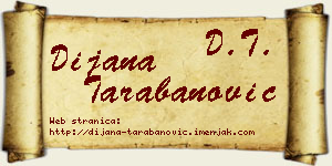 Dijana Tarabanović vizit kartica